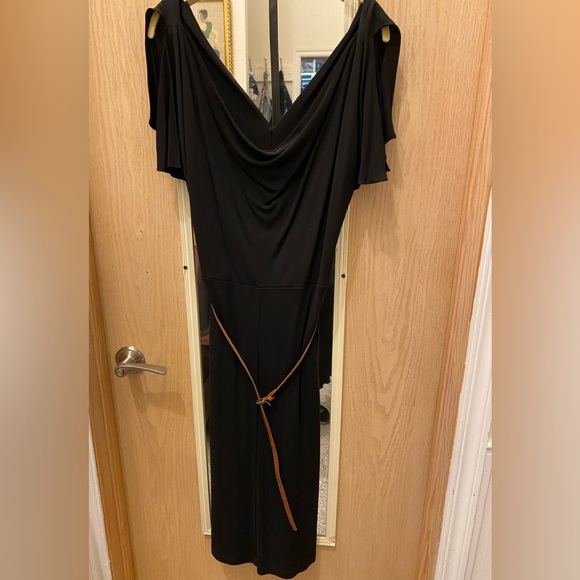 Vintage Moda Intl Knit Dress with split sleeves and alone from waisf v neck XL - Picture 3 of 3